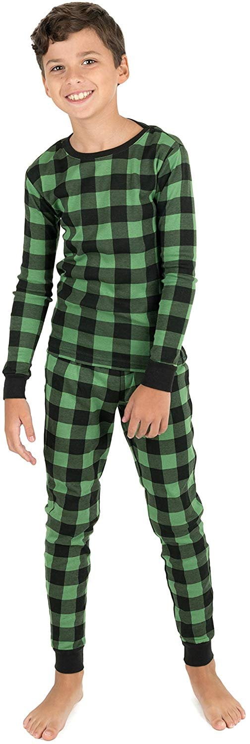 Pajamas 7pm quotes funny minions minion jokes twitter Leveret - Leveret Kids & Toddler Boys Girls 2 Piece Pajamas 100% Cotton Black & Green Plaid