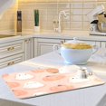 thumbnail image 6 of Dish Drying Mat Microfiber Kitchen Pad Large Counter Absorbent Dish Mats Drainer Rack 18"x24" Light Pink Ghosts and Pumpkins, 6 of 7