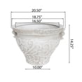 thumbnail image 2 of Large Outdoor Planter - Antique White, 20.5-inch Wide MGO Patio Pot for Porch & Garden, 2 of 7