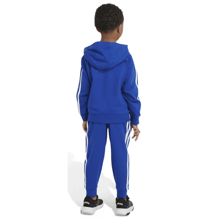 Adidas Boys TEAM ROYAL BLUE Cotton French Terry Hooded Jacket and Jogger Pants Size 6 Walmart
