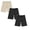 Black 2PCS & Beige 1PCS, variant on Miaoju 3 Pack Shorts for Women Under Dress, Boyshorts Panties Anti Chafing Boyshorts Smooth Shapewear Shorts