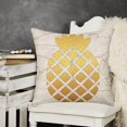 thumbnail image 2 of Golden Pineapple Pillow Cover 18x18 Inch Tropical Pineapple Fruit Home Decorative Throw Pillow Cases Vintage Cotton Linen Square Cushion Cover for Sofa Couch, 2 of 6