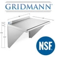 thumbnail image 5 of GRIDMANN 18" x 24" NSF Stainless Steel Kitchen Wall Mount Shelf w/ Backsplash, 5 of 7