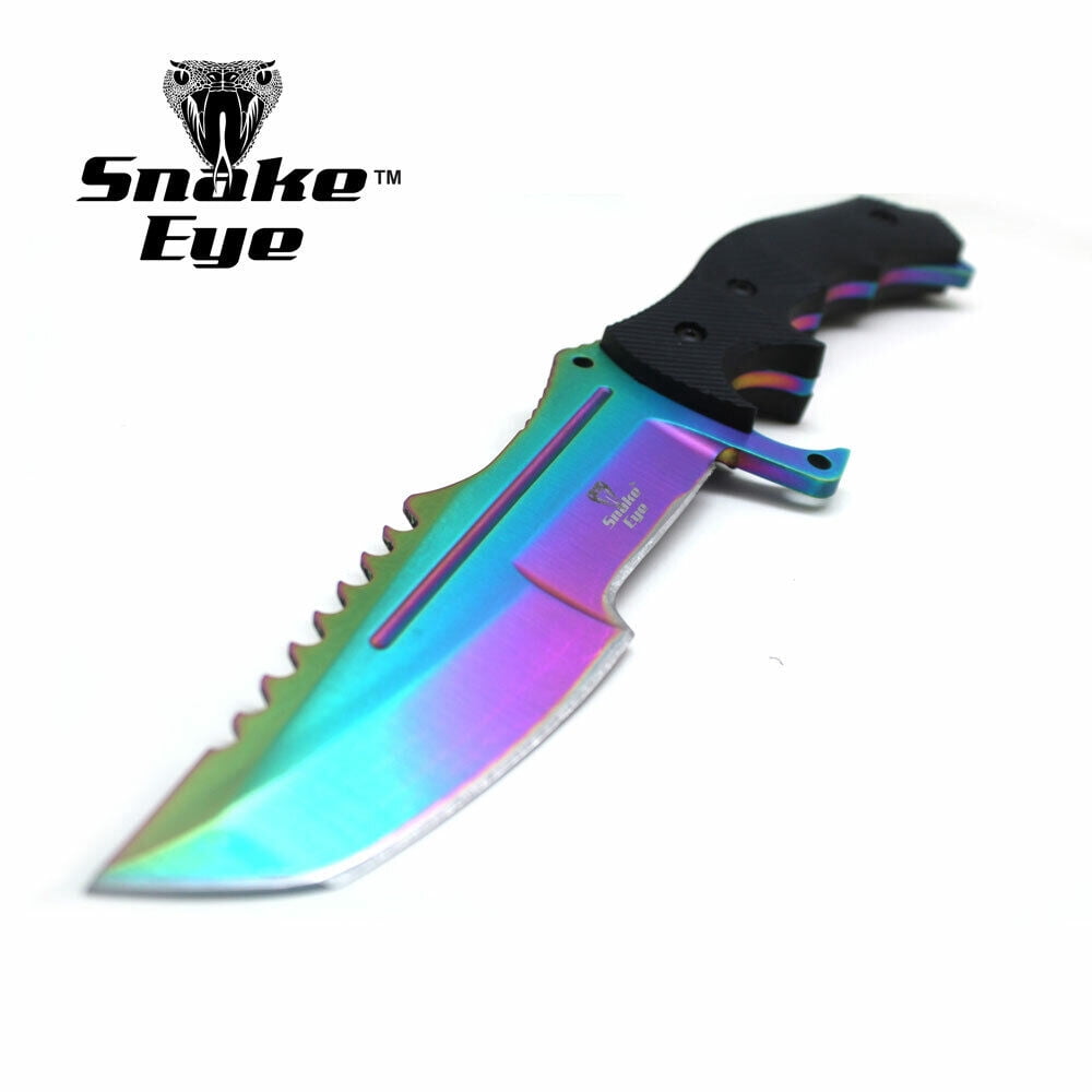 Snake Eye Tactical 11" Heavy Duty Fixed Color Blade Hunting Knife w/Nylon Sheath