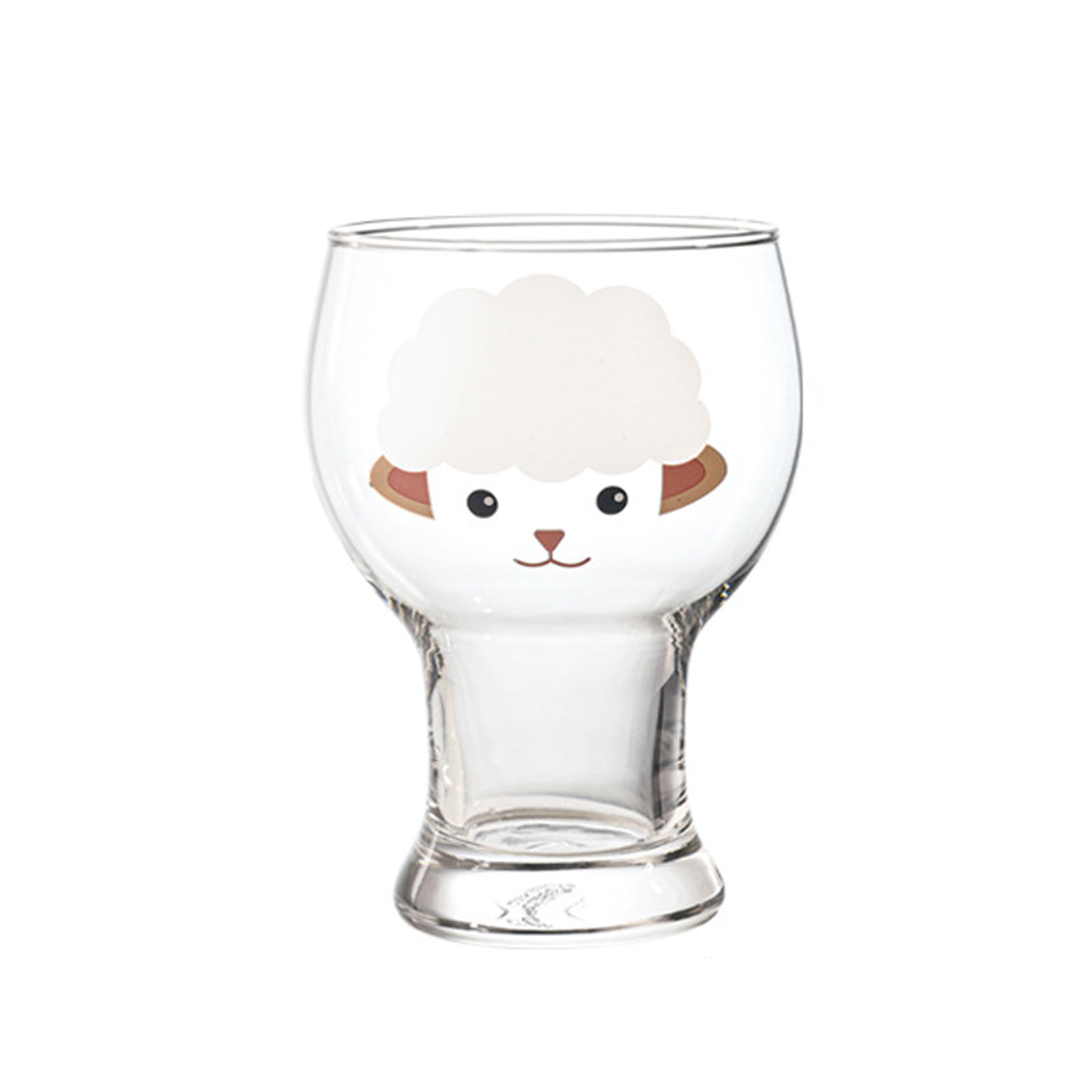 Goblet Glass Cup Transparent Home Decoration Gift Cute Cartoon Water Cup -  