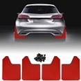 thumbnail image 2 of RULLINE Car Mud Flaps Universal Fit Red Splash Guards (4 Pack) Fender,with 20 Pieces 6mm Fastener Rivet Clips, 2 of 4