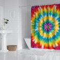 thumbnail image 2 of Rainbow Tie Dye Mandala Pattern Shower Curtain 72"x72" ,Bathroom Decorative Shower Curtains Set with 12 Hooks,Modern Waterproof Washable Shower Curtain, 2 of 6