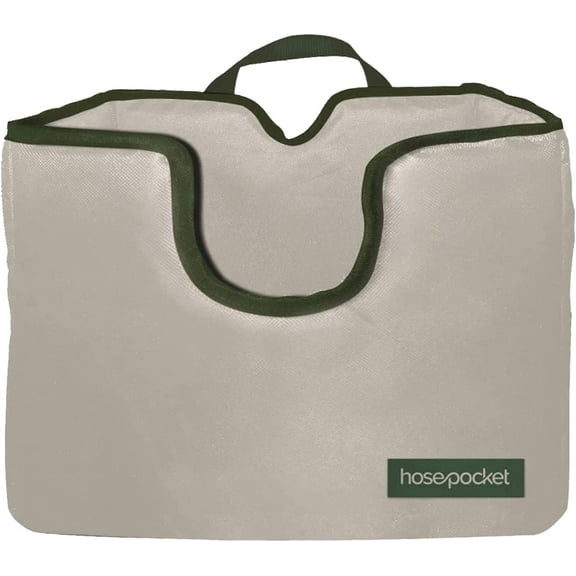 Expandable Garden Hose Holder by Hose Pocket – Size SMALL for 25ft. Hose