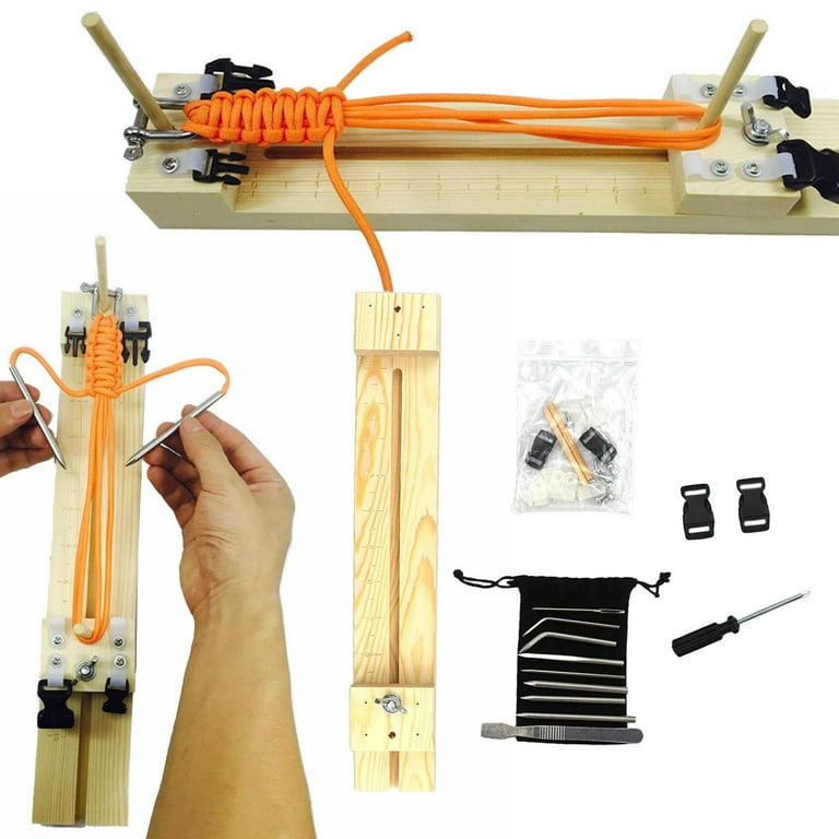 Wristband Maker Jig Bracelet Maker Set with Buckles Wristband Maker for Braiding DIY Bracelet Tool 9pcs