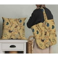 thumbnail image 5 of Soimoi Orange polyester Crepe Fabric Flower & Butterfly Print Sewing Fabric BTY 42 Inch Wide, 5 of 5