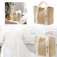 thumbnail image 3 of Ediodpoh Large Capacity Beach Straw Bag Bucket Hand Held Shoulder Bag Beach Play Summer Storage Large Capacity Straw Bag With DIY Design Beige, 3 of 9