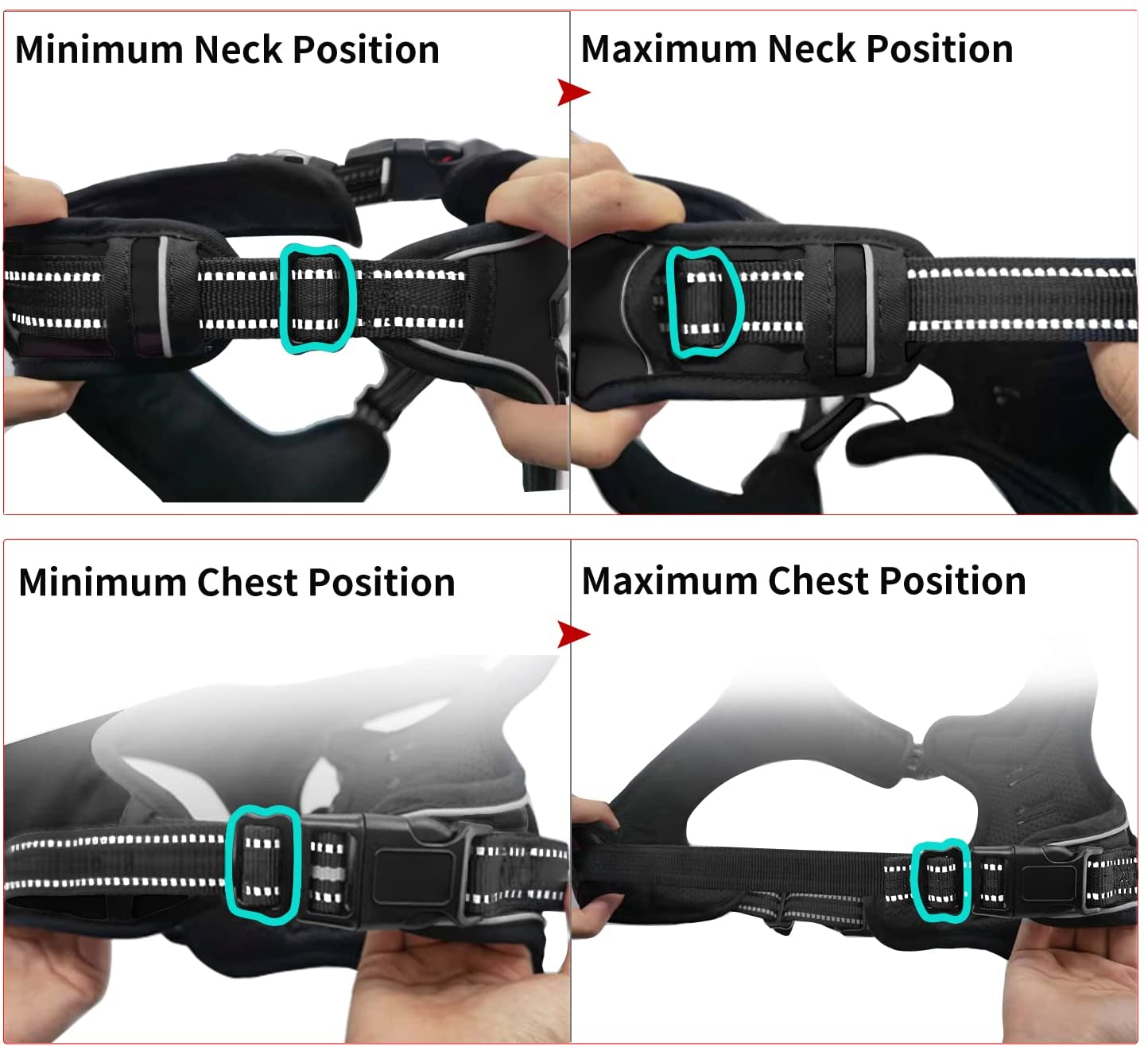 Astarin No-Pull Dog Harness with Handle, Large Black photo 4