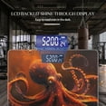 thumbnail image 3 of Bathroom Scale, Highly Accurate Digital Body Scale,Precisely Measures Weight up to 400 lbs-Octopus With Tentacles Glowing Orange Floating In Space, 3 of 4