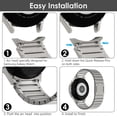 thumbnail image 6 of No Gaps Stainless Steel Strap for Samsung Galaxy Watch 6/5/4 40 44mm 6 Classic 43mm 47mm Metal Bracelet for Watch 5pro 45mm Band, 6 of 11