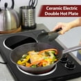 CUSIMAX 1800W Ceramic Electric Double Burner, Dual Control Infrared
