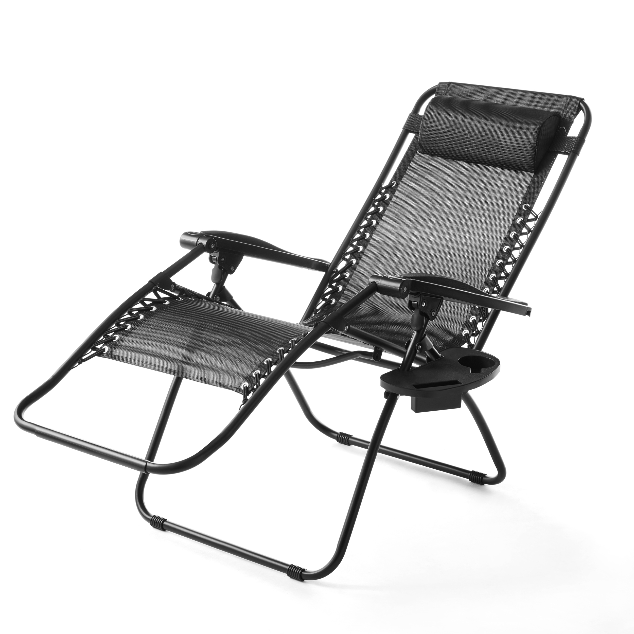 Mainstays Zero Gravity Chair Lounger, 2 Pack - Black - image 4 of 7