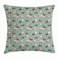 thumbnail image 1 of Pug Throw Pillow Cushion Cover, Dogs with Various States Sitting Standing Stretching Cute Cartoon Style Pet Drawing, Decorative Square Accent Pillow Case, 20 X 20 Inches, Pale Blue, by Ambesonne, 1 of 2