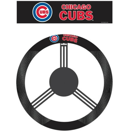 - Chicago Cubs Black Steering Wheel Cover - No Size