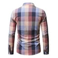thumbnail image 3 of Dress Shirts for Men Stretch Slim Fit Long Sleeve Button Down Shirts Business Formal Dress Shirts Mens Casual Muscle Fit Collar Plaid Shirts, 3 of 4
