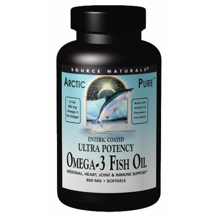 Arctic pur ENROBAGE Ultra Potence 850 mg d'oméga-3 d'huile de poisson Gélules conjointe et la santé du coeur
