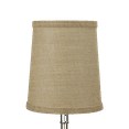 thumbnail image 2 of Fenchel Shades | 5" Top Diameter x 6" Bottom Diameter x 7 Slant, (Flame Clip Attachment) Empire Lamp Shade - (Burlap Natural), 2 of 4