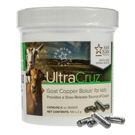 UltraCruz Goat Copper Bolus Supplement for Kid Goats, 100 Count x 2 (Best Hay For Goats)