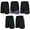 5pcs-black, variant on Men's Active Athletic Shorts 5 Pack for Workout Basketball Football Badminton Exercise Training Running