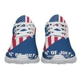 thumbnail image 5 of Happy 4th Of July Shoes Independence Day Print Sneakers Lightweight Comfortable Running Shoes for Men Women White Size 10.5, 5 of 7