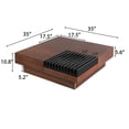 thumbnail image 4 of DECMAY ITALIAN RETRO - INSPIRED ACACIA WOOD STORAGE COFFEE TABLE ,BROWN & BLACK COLOR, 4 of 19