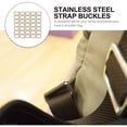 thumbnail image 3 of WEUVEB 100Pcs Rectangle Screw Rings Buckle Purse Hardware Stainless Steel for, 3 of 6