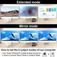thumbnail image 2 of USB 3.0 KVM Switcher Two Input Three Output Three Monitor Switcher Support 8K@30Hz 4K@144Hz USB 3.0 Displayport with Wired Remote and 4 Cables Included Compatible with Mac/Windows/Linux, 2 of 5