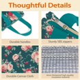 thumbnail image 4 of Pioneer Flower Floral Print Pattern Insulated Lunch Bag for Women & Adults,Large Portable Soft Cooler Lunch Bag,Thermal Food Storage Tote with Pearl Cotton,8.66L,8.75x5.75x9.5 Inch, 4 of 6