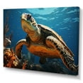 thumbnail image 2 of Designart "Monochrome Art of Coastal Turtle Life" Animals Turtle Wall Art Prints, 2 of 7