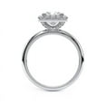 thumbnail image 2 of Dash Jewel 14K White Gold Plated Diamond Ring - 1.8 Ct VVS1/D Princess Cut Lab Created Simulated Diamond Rings - Solitaire with Accent Diamond Ring for Wife - Gorgeous Anniversary Gifts, 2 of 6