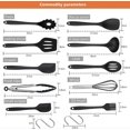 thumbnail image 2 of 20 pcs Silicone Kitchen Utensils,Cooking Tool Set Heat Resistant Silicone Kitchenware, Non-Stick Kitchen Baking Tools 10 Sets + 10 S Hooks - blue, 2 of 3