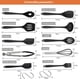 thumbnail image 2 of 20 pcs Silicone Kitchen Utensils,Cooking Tool Set Heat Resistant Silicone Kitchenware, Non-Stick Kitchen Baking Tools 10 Sets + 10 S Hooks - blue, 2 of 3