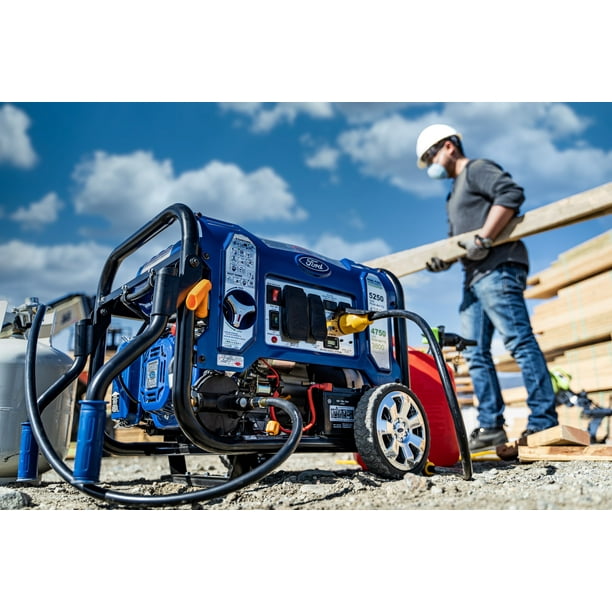 Ford 5,250-Watt Electric Gas Powered Dual Fuel Portable Generator