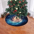thumbnail image 2 of FMSHPON Beautiful Spiral Galaxy Blue Xmas Christmas Tree Skirt Stand Mat for Holiday Party Decoration Indoor Outdoor 48 inches, 2 of 3