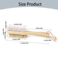 thumbnail image 3 of 1*Brush, Fdelink Scrub Tool Pedicure Tools for Feet Body Brush Foot Scraper Exfoliating Wooden Pumice Stone Brush Rubbing Foot Board with Wood Grinding Foot Stone Small Brush Rubbing, 3 of 9