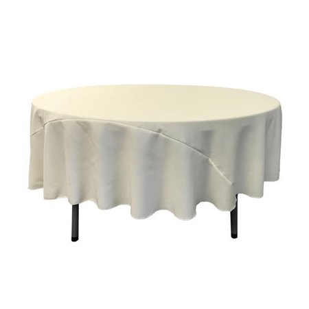 

TCpop90R-IvoryP25 Polyester Poplin Tablecloth Ivory - 90 in. Round