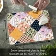 thumbnail image 2 of CounterArt Vintage Patchwork Tempered Glass Cutting Board 10" by 8", 2 of 7