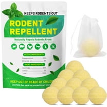Sesiiduo Mouse Repellent Pouches - Peppermint Oil Rodent Repellent Balls for Indoor & Outdoor Use - Repel Mice, Rats, Squirrels, Spiders & More - Perfect for RVs, Garages, Attics & Homes - 10 Pack