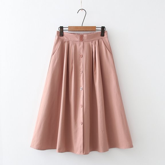 Vedolay Skirt for Summer Skirt for Women Basic Casual A-Line Mini Flared Stretchy Skater Party Skirt,Pink One Size