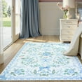 thumbnail image 5 of Wonnitar Floral 5'x 7' Area Rug for Nursery, Cute Bow Accent Rugs for Kids Room, Washable Non Slip Soft Low Pile for Bedroom, Playroom, Living Room, Vanity, Blue, 5 of 8