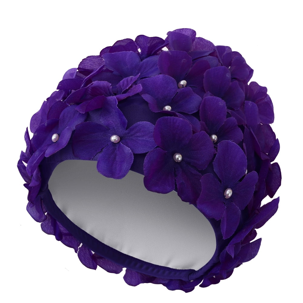 Esho Girls Swim Hats Teenager Big Girls Retro Style Swimming Cap 3D