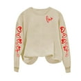 thumbnail image 4 of hotojiny Womens Valentine's Day Sweatshirts Fashion Casual Long Sleeve Loose Pullover Soft Crewneck Spring Tops, 4 of 7