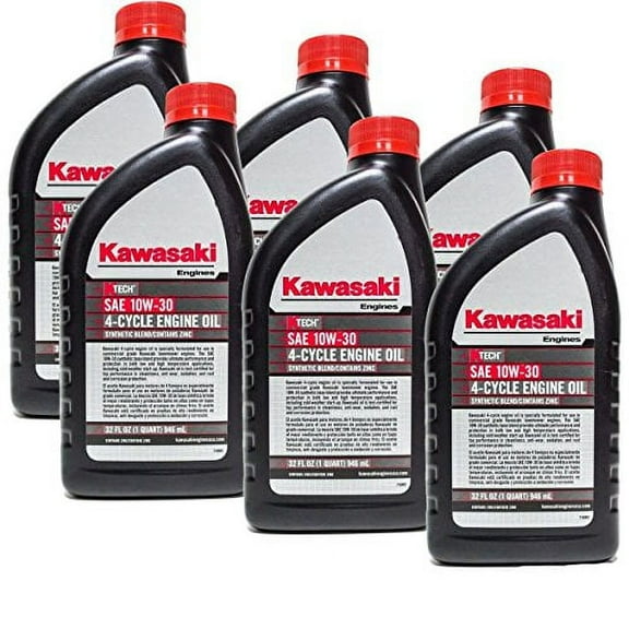 Kawasaki 99969-6081 Pack of 6 Quarts 4 Cycle Engine Oil 10W-30