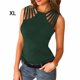 thumbnail image 4 of Jumpingount Chaleco Casual apretado Color sólido cintura alta Tanktop playa vacaciones baile sin mangas camisa adolescentes verano Top ropa Prendas para la parte del cuerpo Verde SG Jumpingount AP011123-09, 4 of 6