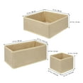 thumbnail image 2 of AURARMLET 6-Piece Beige Non-Woven Fabric Drawer Organizer Set for Dresser Storage and Home Organization, 2 of 8