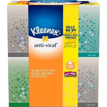 Kleenex Anti-Viral Facial Tissue - 4pk/60ct